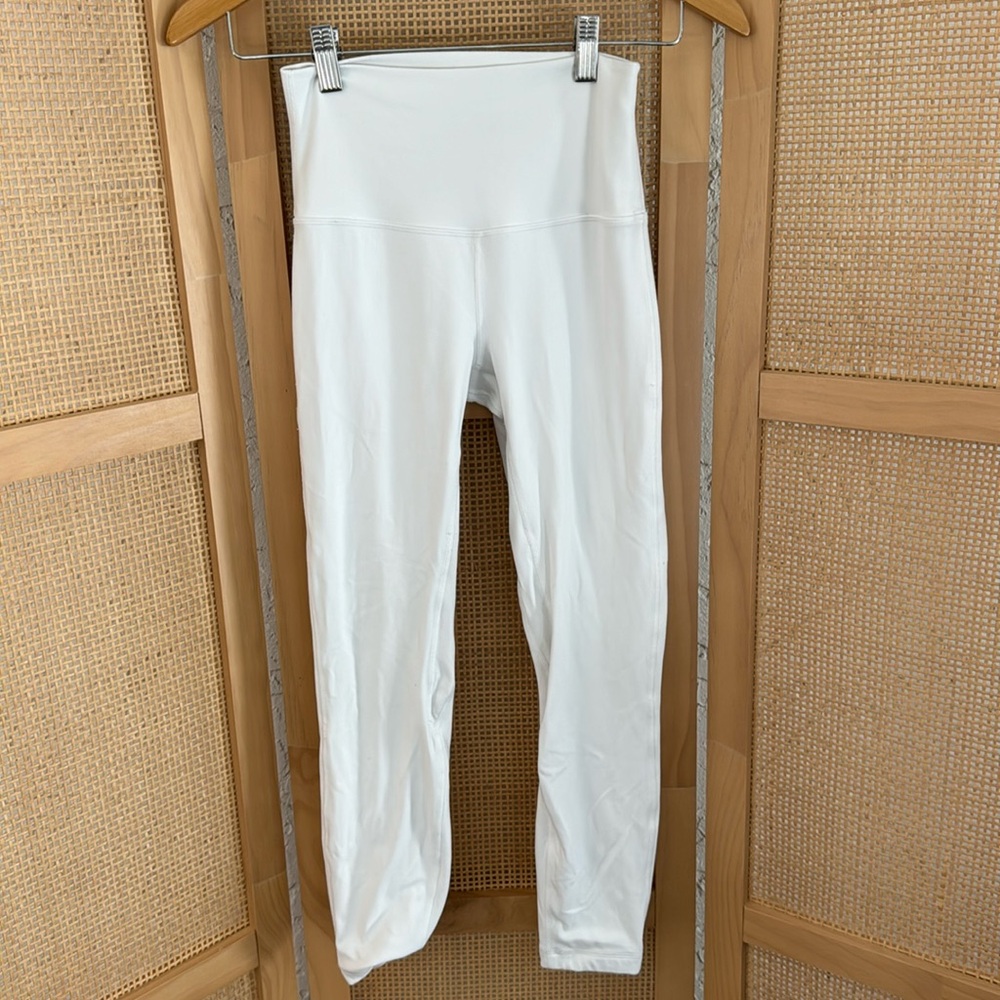 EUC LULULEMON ALIGN PANT WHITE DOUBLE LINED SIZE 4 25” INSEAM